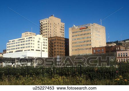 Stock Image -  Duluth, MN, Minnesota, View of downtown Duluth.. Fotosearch