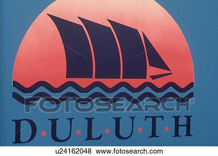 Stock Photo -  Duluth, MN, Minnesota, welcome sign. Fotosearch