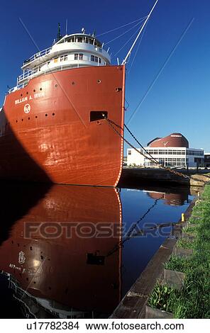 Picture -  Duluth, MN, Minnesota, William A. Irwin Ore Boat moored at the dock in Duluth Harbor on Lake Superior in Duluth.. Fotosearch
