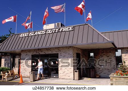 duty free shop, border, New York/Ontario, Canada, Thousand Islands, New York, NY, Thousand Islands Duty Free Shop. View Large Photo Image Stock Photo - duty free shop, border, New York/Ontario, Canada, Thousand Islands, New York, NY, Thousand Islands Duty Free Shop.. Fotosearch
