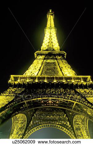 Eiffel Tower, Paris, France, Europe, towering, evening, illuminated View Large Photo Image Stock Photo - Eiffel Tower, Paris, France, Europe, towering, evening, illuminated. Fotosearch