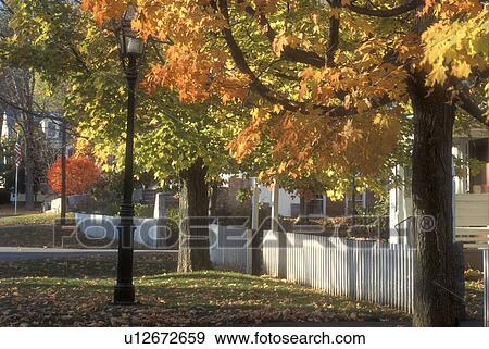 Stock Photo -  fall, Grafton, VT, Vermont, Historical town of Grafton in autumn.. Fotosearch