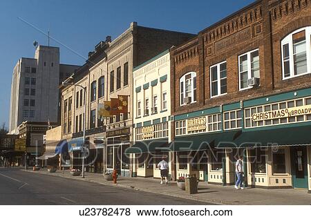Stock Photo -  Fargo, ND, North Dakota, Main Street in downtown Fargo.. Fotosearch
