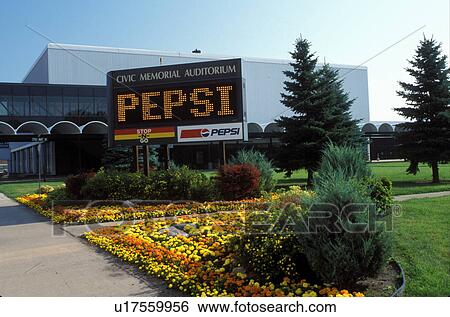 Stock Photograph -  Fargo, ND, North Dakota, Pepsi Civic Memorial Auditorium in Fargo.. Fotosearch