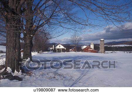 farm, barn, winter, Scenic view of a farm with a red barn on a beautiful sunny day in winter in Danby Four Corners in Rutland County in the state of Vermont. View Large Photo Image Stock Photo - farm, barn, winter, Scenic view of a farm with a red barn on a beautiful sunny day in winter in Danby Four Corners in Rutland County in the state of Vermont. . Fotosearch