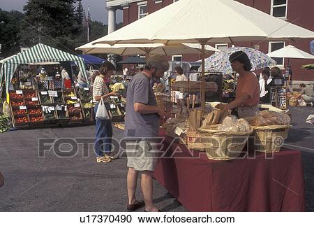 farm market, Vermont, VT, A man buys bread at the Saturday Farmers Market in Montpelier. View Large Photo Image Stock Image - farm market, Vermont, VT, A man buys bread at the Saturday Farmers Market in Montpelier.. Fotosearch
