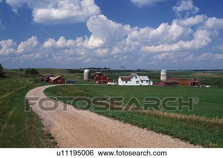 farm, SD, South Dakota, Sisseton Indian Reservation, Day County, Coteau des Prairies, country road, red barn, farmhouse, farm. View Large Photo Image Stock Photograph - farm, SD, South Dakota, Sisseton Indian Reservation, Day County, Coteau des Prairies, country road, red barn, farmhouse, farm.. Fotosearch