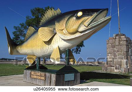 fish, Bass, welcome sign, Garrison, MN, Minnesota, Giant statue of a Bass (fish). Welcome to Garrison. View Large Photo Image Stock Photography - fish, Bass, welcome sign, Garrison, MN, Minnesota, Giant statue of a Bass (fish). Welcome to Garrison.. Fotosearch