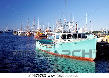 fishing boats, Nova Scotia, Cape Sable Island, NS, Canada, Fishing boats docked in the harbor on Cape Sable Island on the Atlantic Ocean.  View Large Photo Image Stock Image -  fishing boats, Nova Scotia, Cape Sable Island, NS, Canada, Fishing boats docked in the harbor on Cape Sable Island on the Atlantic Ocean. . Fotosearch