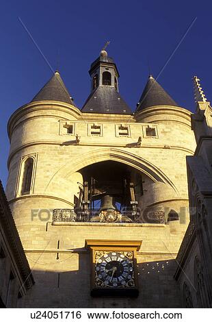 France, Bordeaux, Gironde, Europe, Aquitaine, City gate and clock in the city of Bordeaux. Famous wine region. View Large Photo Image Stock Photograph - France, Bordeaux, Gironde, Europe, Aquitaine, City gate and clock in the city of Bordeaux. Famous wine region.. Fotosearch