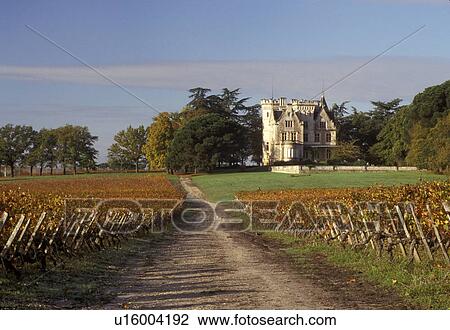 France, Bordeaux Wine Region, vineyard, Gironde, Chateau Lanessan, Europe, Aquitaine, Medoc Vineyards. View Large Photo Image Stock Image - France, Bordeaux Wine Region, vineyard, Gironde, Chateau Lanessan, Europe, Aquitaine, Medoc Vineyards.. Fotosearch