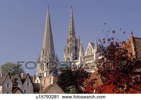 France, Chartres, cathedral, Centre, Eure-et-Loir, Europe, 13th century Cathedrale Notre Dame in Chartres in the autumn. View Large Photo Image Stock Image - France, Chartres, cathedral, Centre, Eure-et-Loir, Europe, 13th century Cathedrale Notre Dame in Chartres in the autumn.. Fotosearch