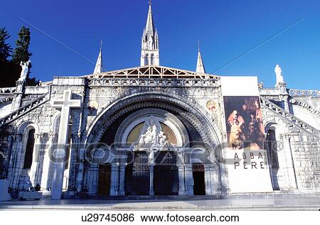 France, Lourdes, pilgrim, Midi-Pyrenees, Hautes-Pyrenees, Europe, World Pilgrimage Center, Basilica of the Rosary. View Large Photo Image Stock Photograph - France, Lourdes, pilgrim, Midi-Pyrenees, Hautes-Pyrenees, Europe, World Pilgrimage Center, Basilica of the Rosary.. Fotosearch