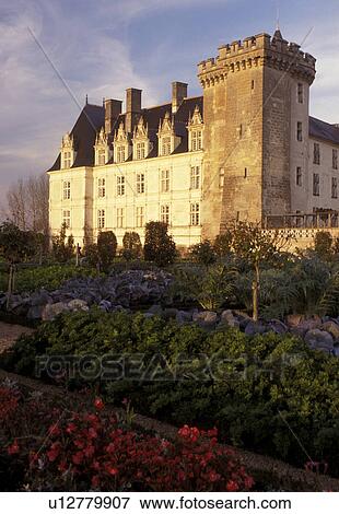 France, Villandry, Loire Valley, chateau, Loire Castle Region, Europe, Villandry Chateau and Gardens. A Rennaissance castle. View Large Photo Image Stock Photo - France, Villandry, Loire Valley, chateau, Loire Castle Region, Europe, Villandry Chateau and Gardens. A Rennaissance castle. . Fotosearch