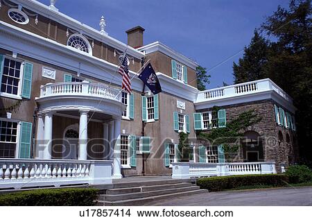 Picture -  Franklin D. Roosevelt, Hyde Park, New York, Home of Franklin Delano Roosevelt National Historic Site in Hyde Park, New York. . Fotosearch