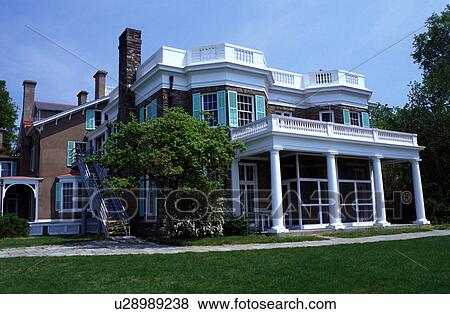 Stock Photo -  Franklin D. Roosevelt, Hyde Park, New York, Home of Franklin Delano Roosevelt National Historic Site in Hyde Park, New York. . Fotosearch