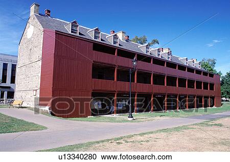 Stock Image -  Fredericton, New Brunswick, NB, Canada, Fredericton Military Compound, Soldiers Barracks. . Fotosearch