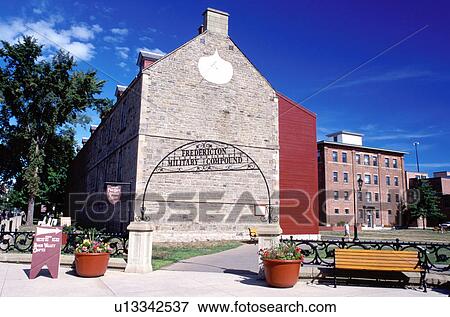 Stock Photo -  Fredericton, New Brunswick, NB, Canada, Fredericton Military Compound, Soldiers Barracks. . Fotosearch