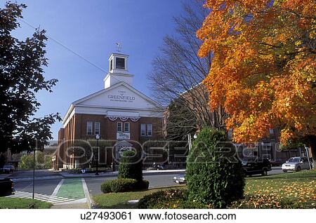 Greenfield, Massachusetts, MA, The Berkshires, Greenfield Town Hall on Greenfield Town Common in the town of Greenfield in the fall. View Large Photo Image Stock Image - Greenfield, Massachusetts, MA, The Berkshires, Greenfield Town Hall on Greenfield Town Common in the town of Greenfield in the fall.. Fotosearch