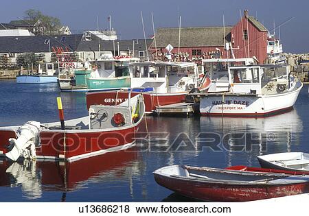 harbor, lobster boats, Rockport, MA, Massachusetts, Fishing boats docked in Rockport Harbor in Rockport in the fall. View Large Photo Image Stock Photo - harbor, lobster boats, Rockport, MA, Massachusetts, Fishing boats docked in Rockport Harbor in Rockport in the fall.. Fotosearch