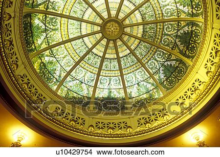 Picture -  Harrisburg, State Capitol, PA, State House, Pennsylvania, Ornate dome inside the Supreme Court Chamber of Pennsylvania's Supreme Court inside The Pennsylvania State Capitol Building in the capital city of Harrisburg.. Fotosearch