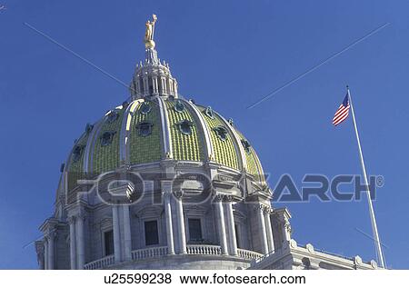 Harrisburg, State Capitol, State House, PA, Pennsylvania, The dome of The Pennsylvania State Capitol Building in the capital city of Harrisburg. View Large Photo Image Stock Photo - Harrisburg, State Capitol, State House, PA, Pennsylvania, The dome of The Pennsylvania State Capitol Building in the capital city of Harrisburg.. Fotosearch