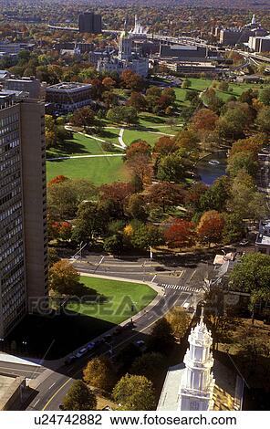 Hartford, aerial, Connecticut, CT, Aerial view of Bushnell Park and downtown Hartford from Travelers Tower in the autumn. View Large Photo Image Stock Image - Hartford, aerial, Connecticut, CT, Aerial view of Bushnell Park and downtown Hartford from Travelers Tower in the autumn.. Fotosearch