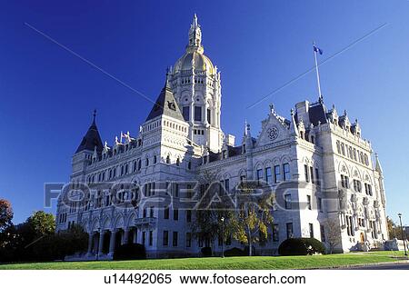 Stock Photography -  Hartford, State Capitol, State House, Connecticut, CT, The State Capitol of Connecticut on Capitol Hill in the Capital City of Hartford in the fall.. Fotosearch