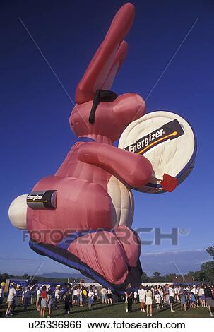 hot air balloon, Vermont, VT, Essex Junction, The Energizer hot air balloon at the Champlain Valley Balloon and Craft Festival. View Large Photo Image Stock Photograph - hot air balloon, Vermont, VT, Essex Junction, The Energizer hot air balloon at the Champlain Valley Balloon and Craft Festival.. Fotosearch