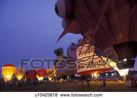 hot air balloons, Vermont, VT, Essex Junction, Balloon glow at the Champlain Valley Balloon and Craft Festival. View Large Photo Image Stock Photo - hot air balloons, Vermont, VT, Essex Junction, Balloon glow at the Champlain Valley Balloon and Craft Festival.. Fotosearch