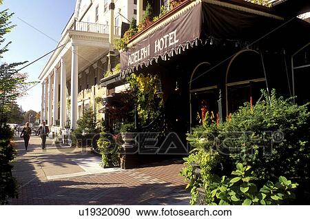 hotel, inn, Saratoga Springs, New York, NY, Adelphi Hotel in downtown Saratoga Springs in the autumn. View Large Photo Image Stock Image - hotel, inn, Saratoga Springs, New York, NY, Adelphi Hotel in downtown Saratoga Springs in the autumn.. Fotosearch