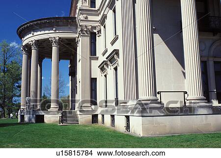 Picture -  Hyde Park, Vanderbilt Mansion National Historic Site, New York, Vanderbilt Mansion an Italian Renaissance-style palace in Hyde Park, New York in the spring. . Fotosearch