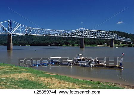 Indiana/Kentucky, Florence, IN/KY, Ohio River, bridge, boats, Southern Indiana View Large Photo Image Picture - Indiana/Kentucky, Florence, IN/KY, Ohio River, bridge, boats, Southern Indiana. Fotosearch