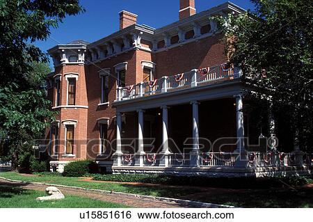 Indianapolis, IN, Indiana, President Benjamin Harrison Memorial Home an Italianate Victorian mansion. View Large Photo Image Stock Photograph - Indianapolis, IN, Indiana, President Benjamin Harrison Memorial Home an Italianate Victorian mansion.. Fotosearch