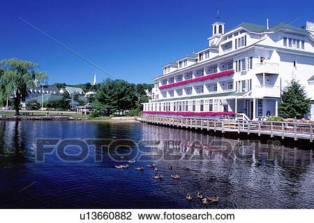 inn, resort, hotel, lodge, New Hampshire, Meredith, NH, The Inn at Mill Falls on Lake Winnipesaukee. View Large Photo Image Stock Image - inn, resort, hotel, lodge, New Hampshire, Meredith, NH, The Inn at Mill Falls on Lake Winnipesaukee.. Fotosearch