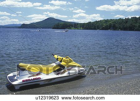 jet ski, jetski, Vermont, VT, Jet ski on the beach on Saymour Lake in Morgan. View Large Photo Image Stock Image - jet ski, jetski, Vermont, VT, Jet ski on the beach on Saymour Lake in Morgan.. Fotosearch