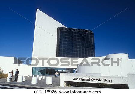 Stock Photograph -  JFK, Boston, John F. Kennedy Library, MA, Massachusetts, The Museum at the John Fitzgerald Kennedy Library in Boston. Fotosearch