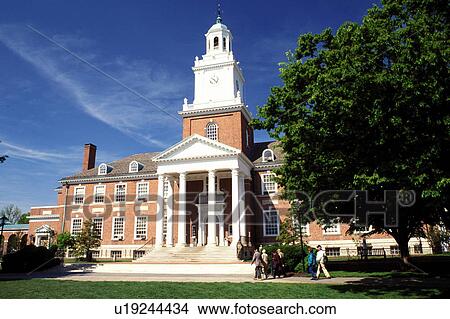 Picture -  John Hopkins University, Baltimore, college, Maryland, Gilman Hall on the campus of John Hopkins University in Baltimore.. Fotosearch