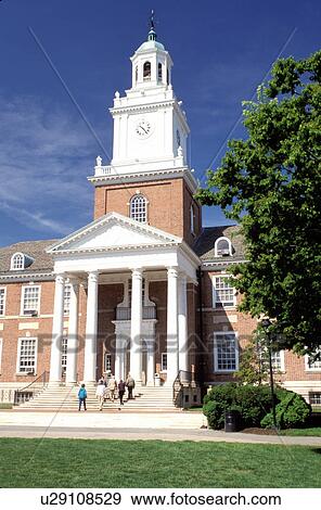 John Hopkins University, Baltimore, college, Maryland, Gilman Hall a red brick building with a white clock tower on the campus of John Hopkins University in Baltimore. View Large Photo Image Stock Photo - John Hopkins University, Baltimore, college, Maryland, Gilman Hall a red brick building with a white clock tower on the campus of John Hopkins University in Baltimore.. Fotosearch