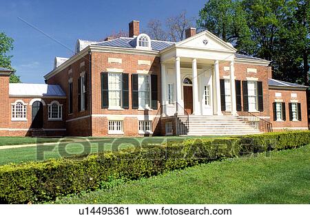 Stock Image -  John Hopkins University, college, Baltimore, Maryland, Homewood House a Federal style mansion on the campus of John Hopkins University in Baltimore.. Fotosearch