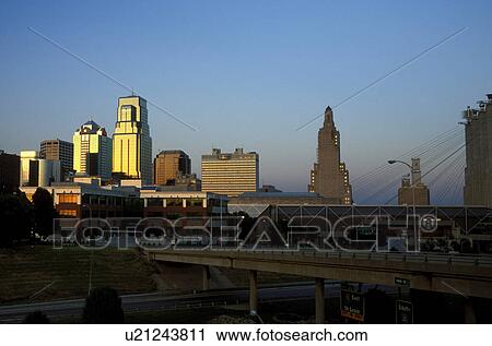 Kansas City, skyline, MO, Missouri, downtown skyline of Kansas City. View Large Photo Image Stock Image - Kansas City, skyline, MO, Missouri, downtown skyline of Kansas City. . Fotosearch