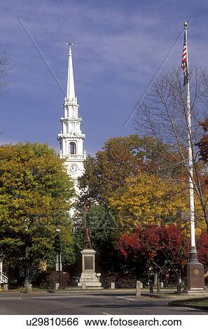 Keene, New Hampshire, NH, Church in downtown Keene in the autumn. View Large Photo Image Stock Photograph - Keene, New Hampshire, NH, Church in downtown Keene in the autumn.. Fotosearch