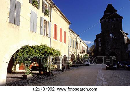 Labastide d' Armagnac, Landes, France, Aquitaine, Europe, Place Royale, Arcade Square View Large Photo Image Stock Image - Labastide d' Armagnac, Landes, France, Aquitaine, Europe, Place Royale, Arcade Square. Fotosearch