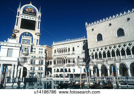 Stock Photograph -  Las Vegas, casino, Nevada, NV, The Strip, The Venetian Casino Resort replica of Venice, Italy on The Strip in Las Vegas, the Entertainment Capital of the World.. Fotosearch