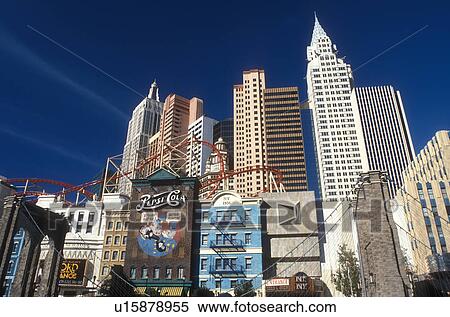 Stock Photography -  Las Vegas, casino, Nevada, NV, The Strip, New York-New York Hotel & Casino in Las Vegas, the Entertainment Capital of the World.. Fotosearch