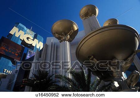 Stock Image -  Las Vegas, MGM Hotel & Casino, Nevada, NV, The Strip, MGM Grand Hotel & Casino on The Strip in Las Vegas, the Entertainment Capital of the World.. Fotosearch