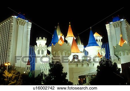 Las Vegas, Nevada, NV, The Strip, Excalibur Hotel & Casino on The Strip at night in Las Vegas, the Entertainment Capital of the World. View Large Photo Image Stock Image -  Las Vegas, Nevada, NV, The Strip, Excalibur Hotel & Casino on The Strip at night in Las Vegas, the Entertainment Capital of the World.. Fotosearch