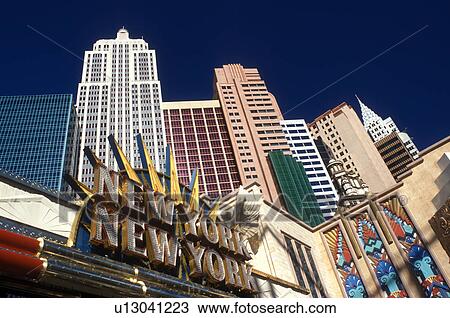 Stock Image -  Las Vegas, New York-New York, casino, hotel, Nevada, NV, The Strip, New-York New-York Hotel & Casino on The Strip in Las Vegas, the Entertainment Capital of the World.. Fotosearch