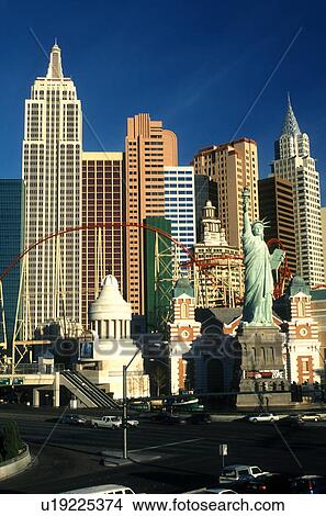 Picture -  Las Vegas, NV, casino, Nevada, The Strip, New York-New York Hotel & Casino on The Strip in Las Vegas, the Entertainment Capital of the World.. Fotosearch