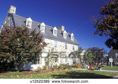 Stock Photo -  library, Amherst, MA, Massachusetts, Jones Library in Amherst in the autumn.. Fotosearch